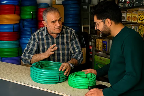 توضیحات فروشنده درباره قیمت شیلنگ 50 متری